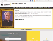 Tablet Screenshot of gennextmotors.com